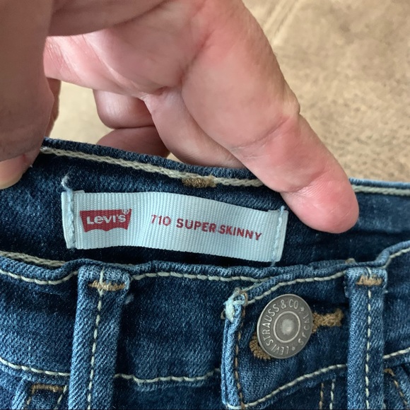 Levi’s Girl’s 710 Skinny Jeans Adjustable Waist 7 - Picture 4 of 6